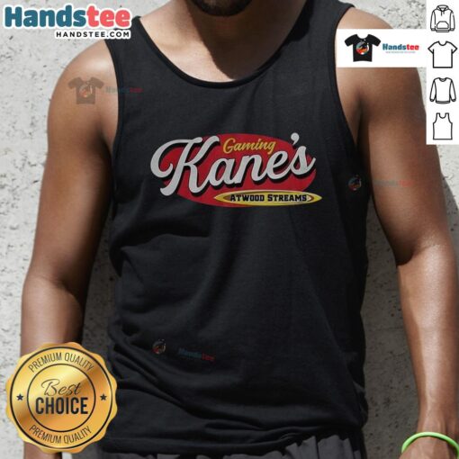Premium Kanes Gaming Atwood Steams logo tank top featuring a stylish design for gamers and enthusiasts.