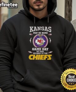 Premium Kansas hoodie featuring 'On Game Day, My Soul Belongs to the Kansas City Chiefs' design for fans.