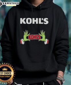 Premium Kohl's X Grinch Hands Merry Christmas Hoodie featuring festive design and cozy style for the holiday season.