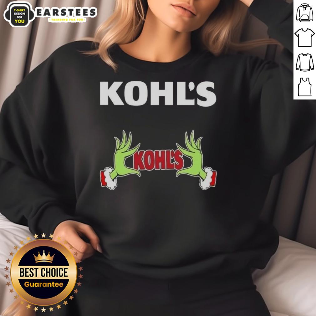 premium-kohls-x-grinch-hands-merry-christmas-sweatshirt Alt Text: Premium Kohl's X Grinch Hands Merry Christmas Sweatshirt featuring festive design and cozy fit for holiday cheer.
