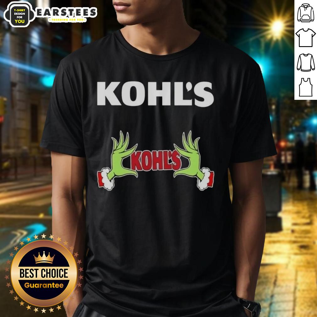 premium-kohls-x-grinch-hands-merry-christmas-t-shirt Alt Text: Premium Kohls X Grinch Hands Merry Christmas T-Shirt featuring festive design and vibrant colors for holiday cheer.