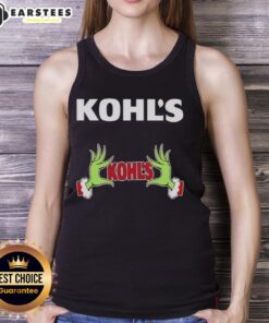 Premium Kohls X Grinch Hands Merry Christmas Tank Top featuring festive design and vibrant colors for holiday cheer.