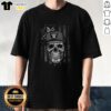 Alt Text: Premium Las Vegas Raiders NFL Skull T-Shirt with American flag design, perfect for football lovers and fans.