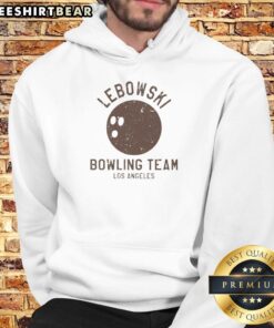 Premium Lebowski Bowling Team Los Angeles hoodie featuring a stylish design for fans of the iconic film and bowling.