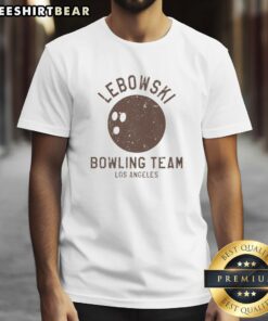 Premium Lebowski Bowling Team Los Angeles T-Shirt featuring iconic design and vibrant colors for fans of the cult classic.