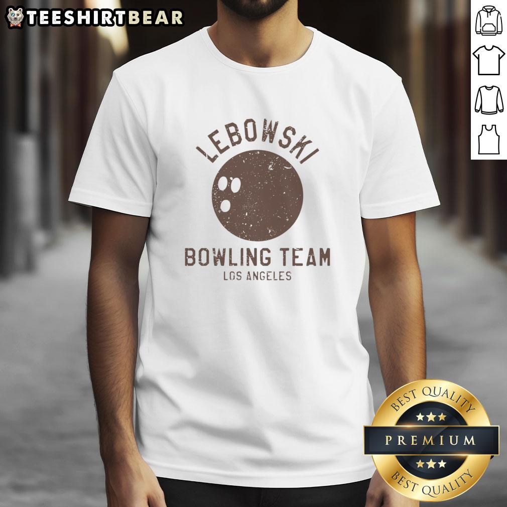 Premium Lebowski Bowling Team Los Angeles T Shirt Premium Lebowski Bowling Team Los Angeles T-Shirt featuring iconic design and vibrant colors for fans of the cult classic.