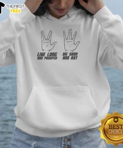 Premium Live Long Vs Die Soon Hand Sign Hoodie showcasing a stylish design for casual wear enthusiasts.