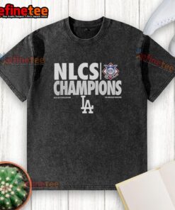 Alt Text: Premium Los Angeles Dodgers NLCS Champions 2025 washed t-shirt for baseball lovers, featuring a stylish design.
