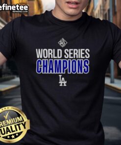 Alt Text: Premium Los Angeles Dodgers World Series Champions 2025 T-Shirt featuring team logo and celebratory design.