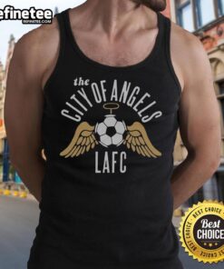 Premium Los Angeles Football Club tank top featuring 'City of Angels' design, perfect for fans and casual wear.