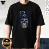 Premium Los Angeles Rams NFL skull t-shirt featuring American flag design for passionate football lovers.
