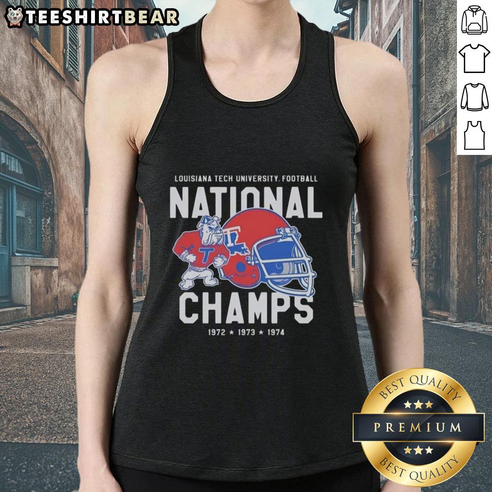 Premium Louisiana Tech Bulldogs Football National Champs 1974 Vintage Tank Top Premium Louisiana Tech Bulldogs Football National Champs 1974 vintage tank top showcasing classic team spirit and style.