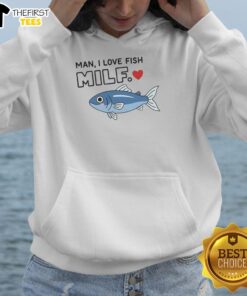 Premium 'I Love Fish' hoodie for MILFs, featuring a stylish design perfect for fish lovers and casual wear.