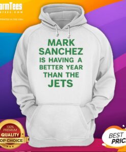 Premium Mark Sanchez is having a better year than the Jets hoodie, showcasing sports fashion and team spirit.