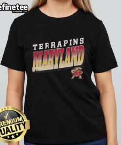 Premium Maryland Terrapins polished ladies tee featuring team logo, perfect for fans and stylish casual wear.
