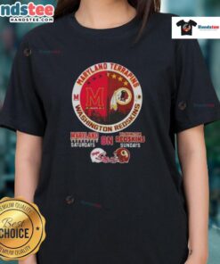 Premium Maryland Terrapins Skyline Ladies Tee for Saturdays and Washington Redskins Sundays, stylish and comfortable.