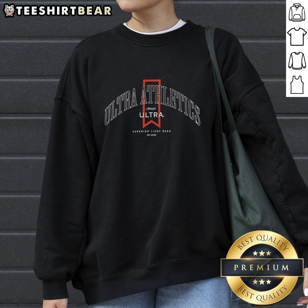 Premium Michelob Ultra Athletics Sweatshirt Premium Michelob ULTRA Athletics Sweatshirt in navy blue, perfect for sports enthusiasts and casual wear.