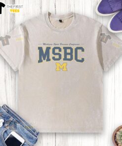 Alt Text: Premium Michigan Sport Business Conference Vintage Washed T-Shirt in soft fabric, perfect for casual wear and events.
