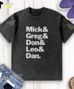 Premium Mick Greg Don Leo and Dan washed t-shirt in stylish design, perfect for casual wear and everyday comfort.