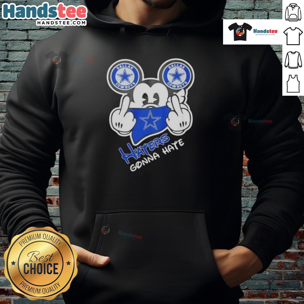 premium-mickey-x-dallas-cowboys-haters-gonna-hate-hoodie Alt Text: Premium Mickey X Dallas Cowboys Haters Gonna Hate Hoodie featuring a stylish design for sports fans and casual wear.