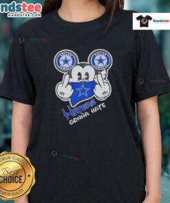 Premium Mickey X Dallas Cowboys Haters Gonna Hate ladies tee featuring a stylish graphic design and vibrant colors.