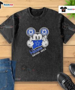 Premium Mickey X Dallas Cowboys 'Haters Gonna Hate' washed t-shirt showcasing a stylish design for fans.