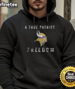 Alt Text: Premium Minnesota Vikings Football hoodie featuring a patriotic design, perfect for true fans and freedom lovers.