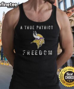 Premium Minnesota Vikings Football tank top featuring a patriotic design for true fans and freedom lovers.