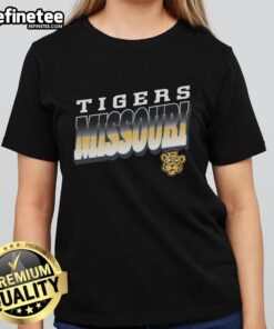Alt Text: Premium Missouri Tigers vintage polished ladies tee featuring a stylish design and comfortable fit for fans.