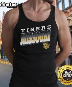 Premium Missouri Tigers vintage polished tank top in black with logo, perfect for game day and casual wear.