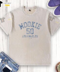 Premium Mookie Betts October Washed T-Shirt featuring vibrant colors and a stylish design for baseball fans.