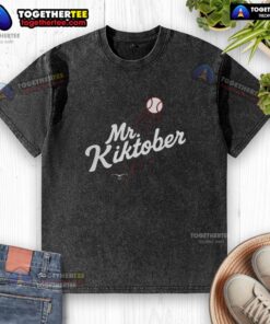 Premium Mr. Kiktober Los Angeles Dodgers Baseball The Clutch Season washed t-shirt showcasing team logo and stylish design.