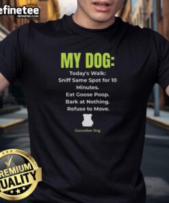 Premium My Dog Schedule T-Shirt featuring a fun design for dog lovers, perfect for daily outings and casual wear.