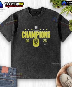 Premium Nashville Soccer Champions Open Cup 2025 washed t-shirt featuring vibrant graphics and a comfortable fit.