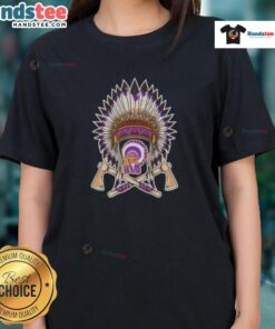 Premium Native American X Haskell ladies tee featuring vibrant design and comfortable fit for stylish casual wear.
