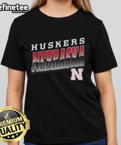 Premium Nebraska Cornhuskers polished ladies tee in vibrant red, featuring bold logo and stylish design for fans.