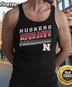Premium Nebraska Cornhuskers polished tank top featuring team colors and logo, perfect for game day or casual wear.