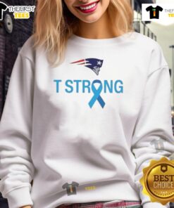 Alt Text: Premium New England Patriots Flying Elvis T-Strong Sweatshirt in navy, showcasing team logo and stylish design.