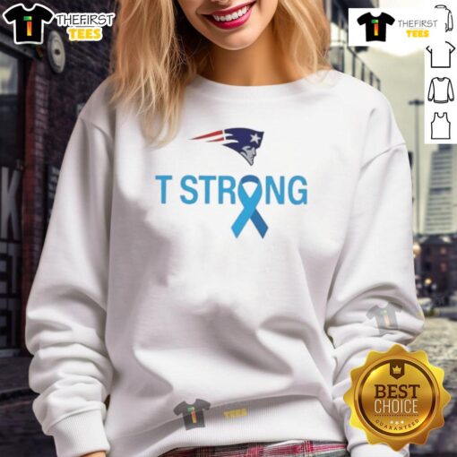 Alt Text: Premium New England Patriots Flying Elvis T-Strong Sweatshirt in navy, showcasing team logo and stylish design.