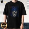 Premium New England Patriots NFL skull graphic t-shirt featuring American flag design for football lovers.