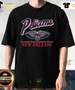 Premium New Orleans Pelicans Fly By Vintage T-Shirt featuring classic team logo on soft fabric, perfect for fans.