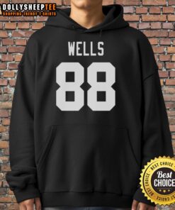 Alt Text: Premium New York Giants Juice Wells 88 Hoodie in team colors, perfect for fans showcasing their support.