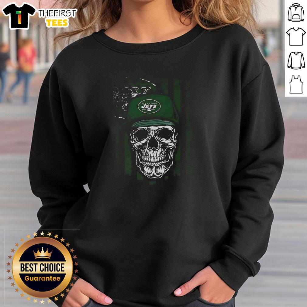 premium-new-york-jets-nfl-skull-american-flag-footaball-lover-sweatshirt Premium New York Jets NFL sweatshirt featuring skull and American flag design, perfect for football lovers.