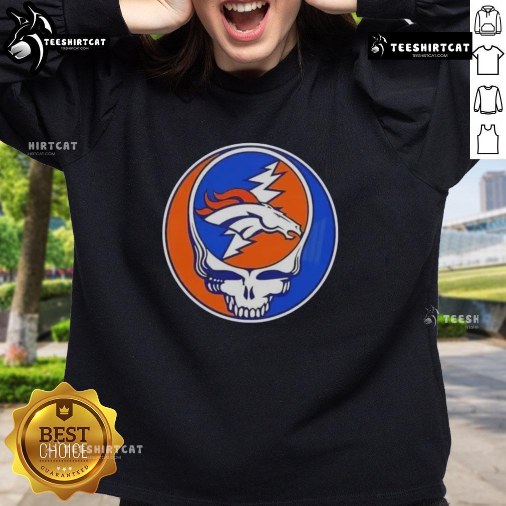 Premium Nfl Denver Broncos Grateful Dead Stealie Sweatshirt Premium NFL Denver Broncos Grateful Dead Stealie Sweatshirt featuring iconic logo and vibrant colors for fans.