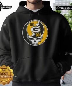 Alt Text: Premium NFL Green Bay Packers Grateful Dead Stealie hoodie featuring vibrant graphics and cozy design for fans.