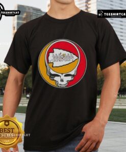 Premium NFL Kansas City Chiefs Grateful Dead Stealie T-Shirt featuring iconic artwork and vibrant colors for fans.