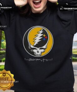 Premium NFL Pittsburgh Steelers Grateful Dead Stealie Sweatshirt featuring vibrant graphics and cozy design for fans.