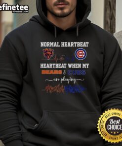 Premium hoodie showing normal heartbeat vs. heartbeat during 49ers vs. Giants game, perfect for sports fans.