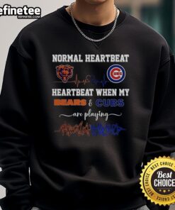Premium sweatshirt showing heartbeat graphic for San Francisco 49ers and Giants fans during games.