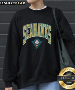 Alt Text: Premium North Carolina at Wilmington Walk Tall Sweatshirt featuring a stylish design in navy blue. Perfect for casual wear.